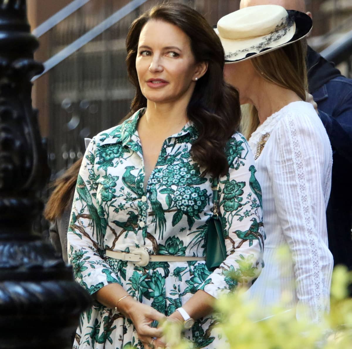 Kristin Davis filming on the set of And Just Like That in New York City