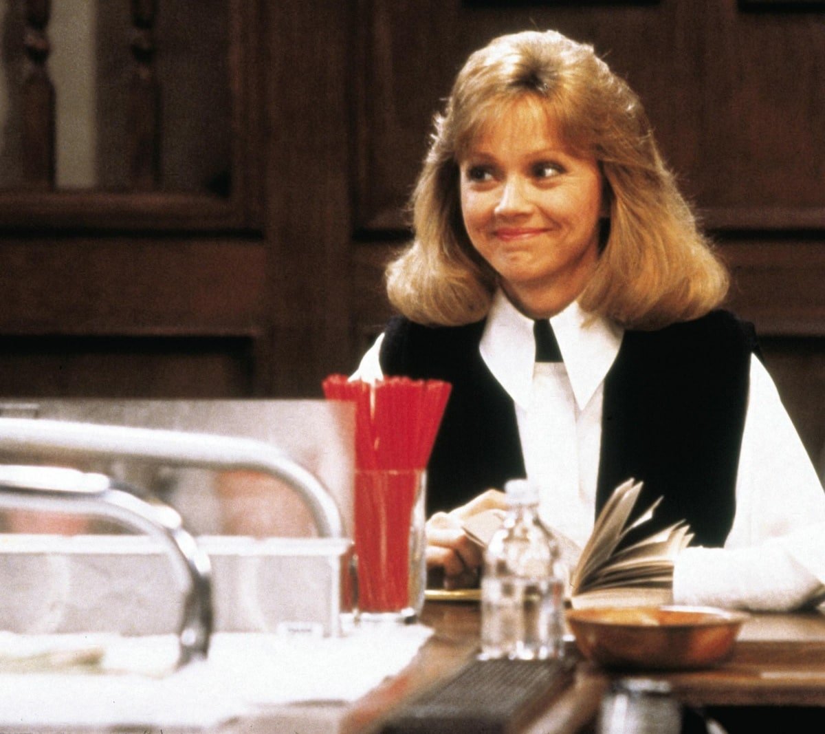 Shelley Long as Diane Chambers in the popular sitcom television series Cheers