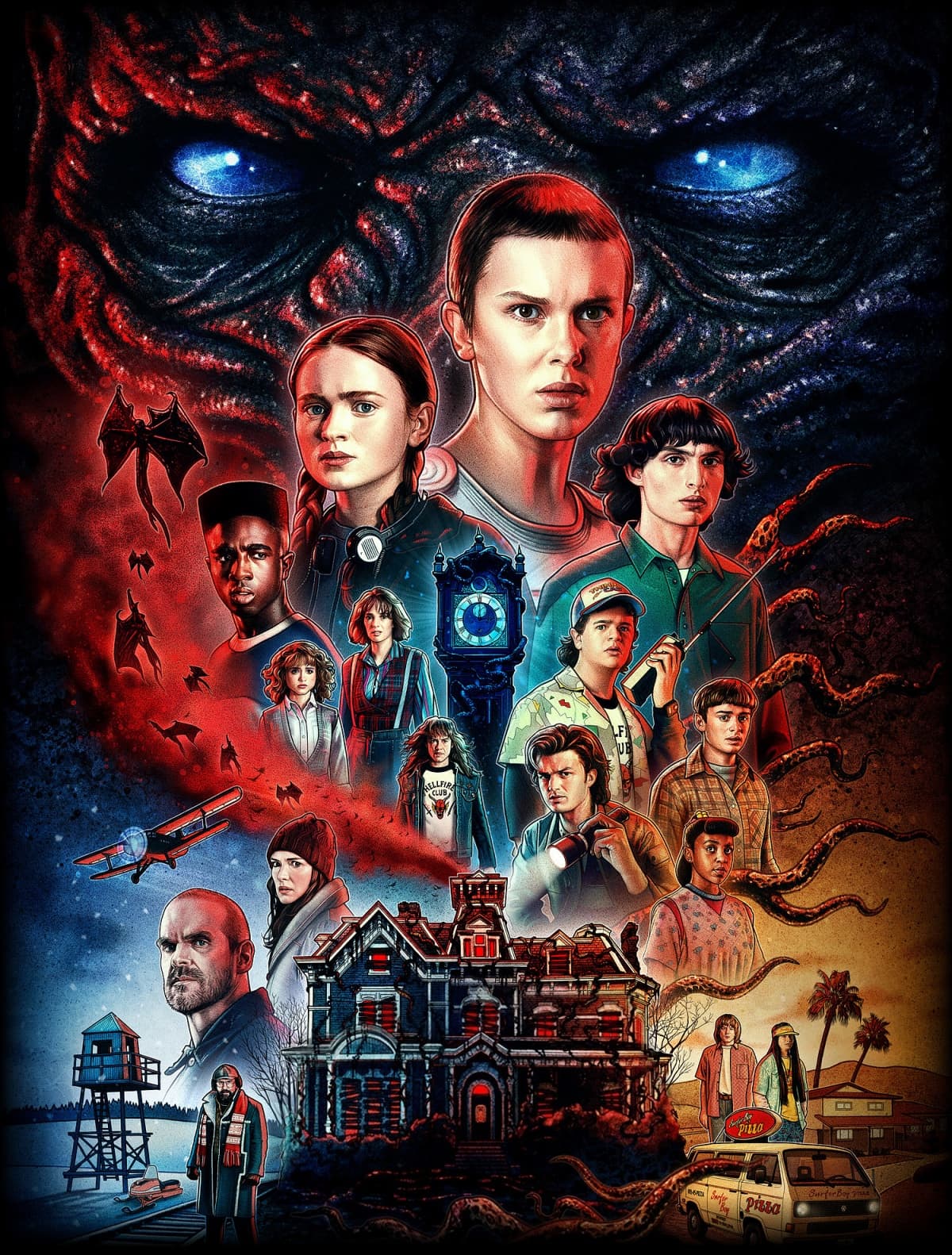 Season 4 promotional art of Stranger Things