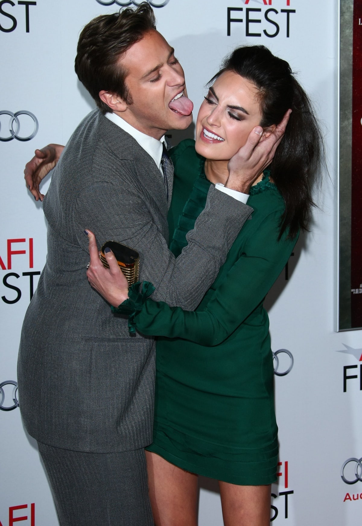 Armie Hammer with then-wife Elizabeth Chambers at the J. Edgar opening night gala during the AFI Fest 2011