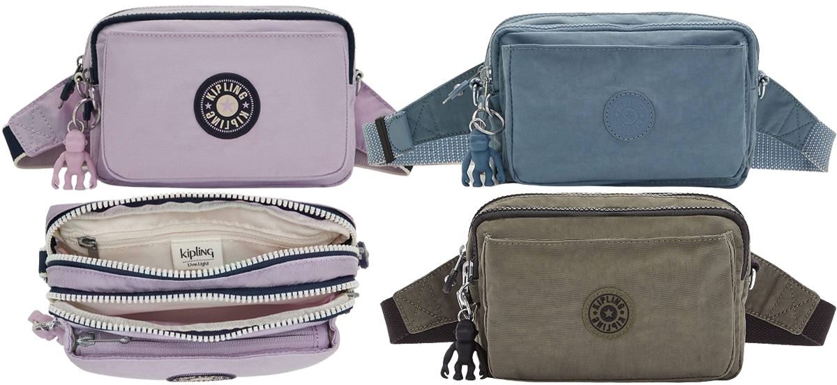 Kipling's Abanu Multi bag converts from a crossbody to a waist pack