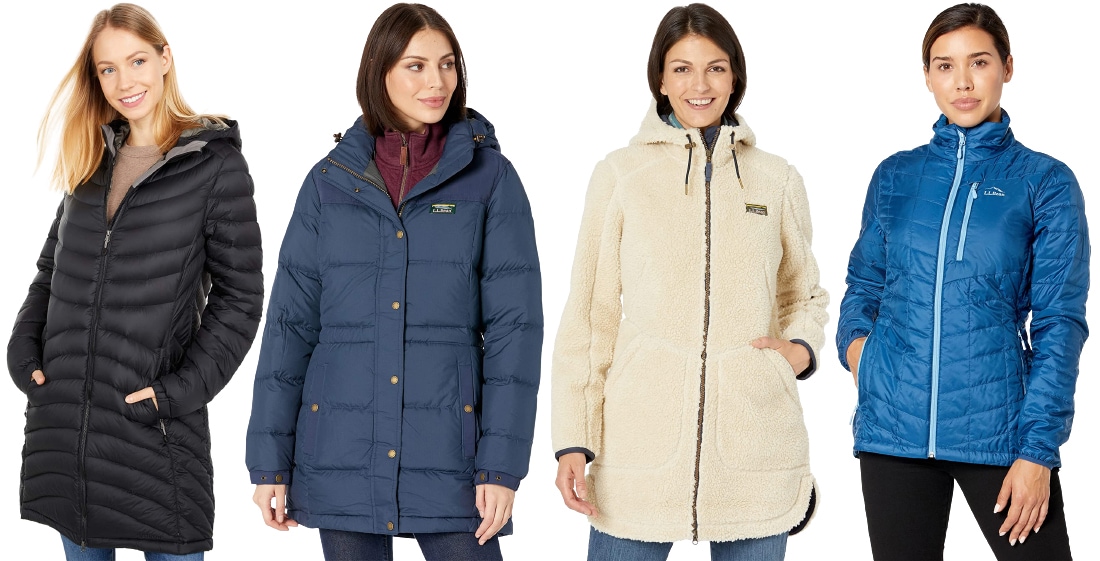 L.L. Bean's best-selling jackets include the Ultralight 850 Down Hooded Coat ($269), Mountain Classic Down Parka ($189), Mountain Pile Fleece Coat ($149), and Primaloft Packaway Jacket ($179)