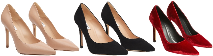 The Fern court shoes feature a classic pointed-toe silhouette with a single sole and a slender 3.9-inch heel