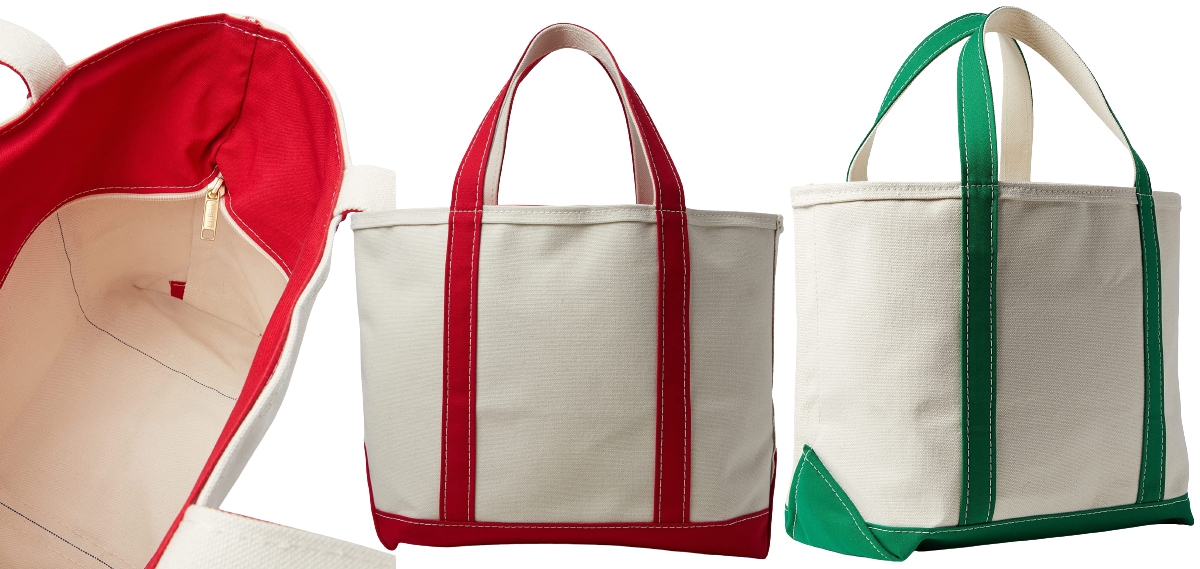 The Boat and Tote bag is available in a variety of trim options and an open-top and zip-top designs