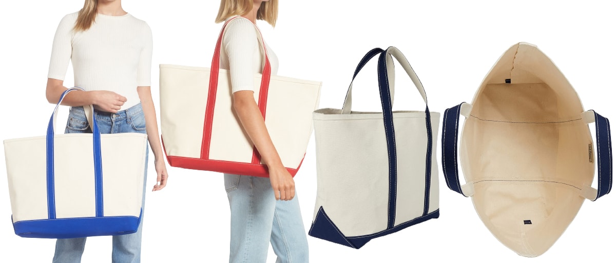Originally designed to haul ice, the Boat and Tote bag is handcrafted in Maine from cotton canvas and is tested to hold up to 500 pounds