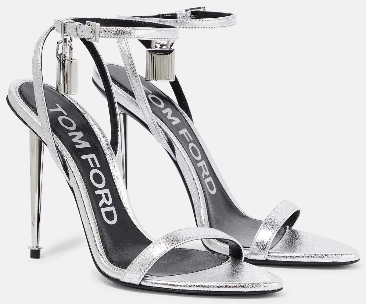 A classic celebrity favorite, these Tom Ford heels boast the label's signature lock and key charm dangling from the buckled ankle straps