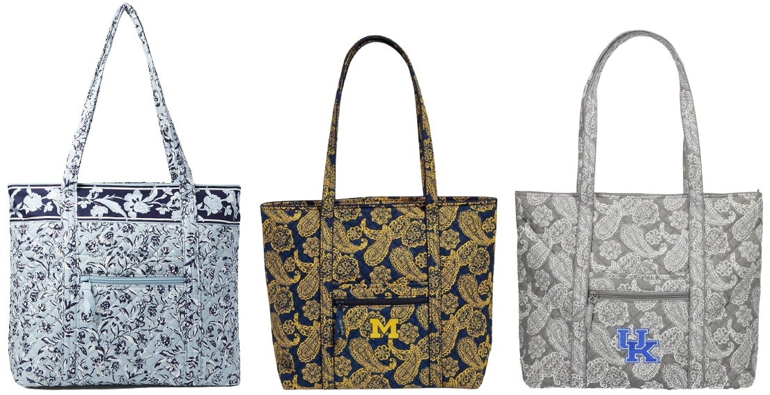 Vera Bradley has collaborated with several colleges, including the University of Michigan and the University of Kentucky, allowing you to customize and proudly represent your own team