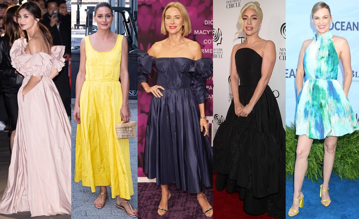 Gemma Chan, Olivia Palermo, Naomi Watts, Lady Gaga, and January Jones wearing gowns by Jason Wu