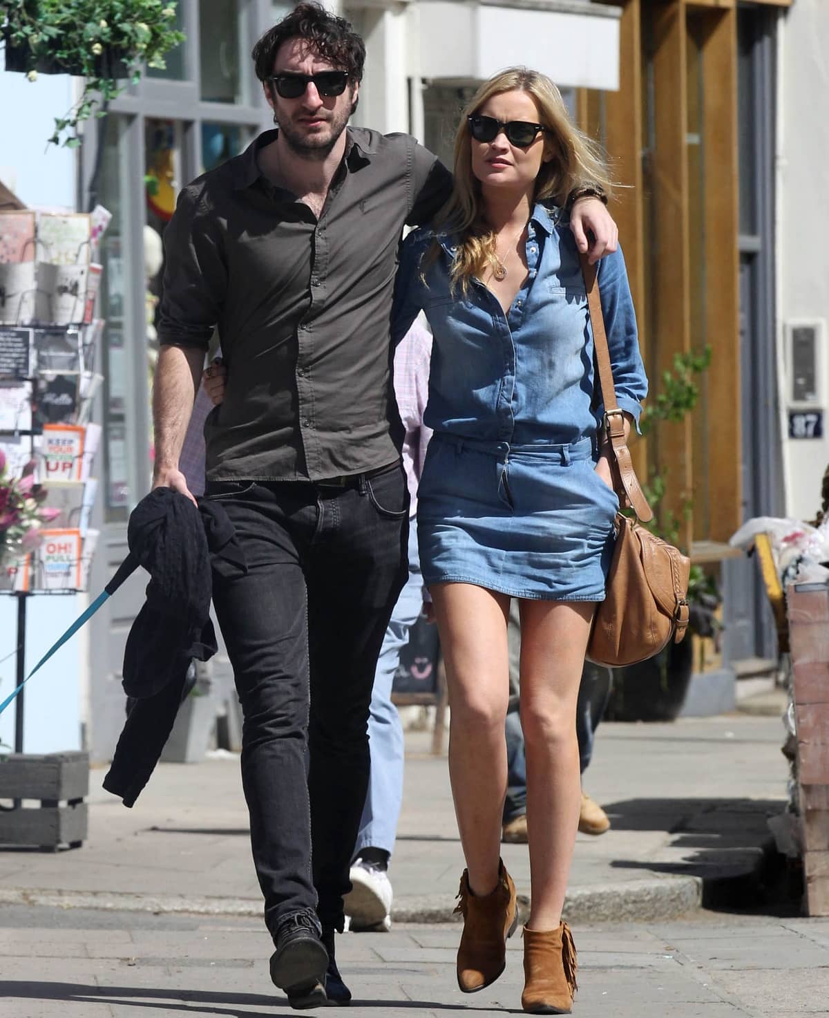Laura Whitmore out and about with then-boyfriend Danny O’Reilly in London