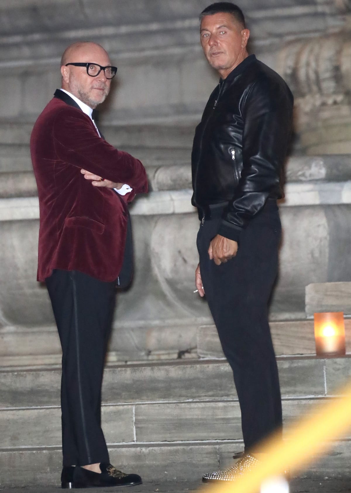 Domenico Dolce and Stefano Gabbana, creators of the luxury fashion empire Dolce & Gabbana, at an event in New York on April 6, 2018