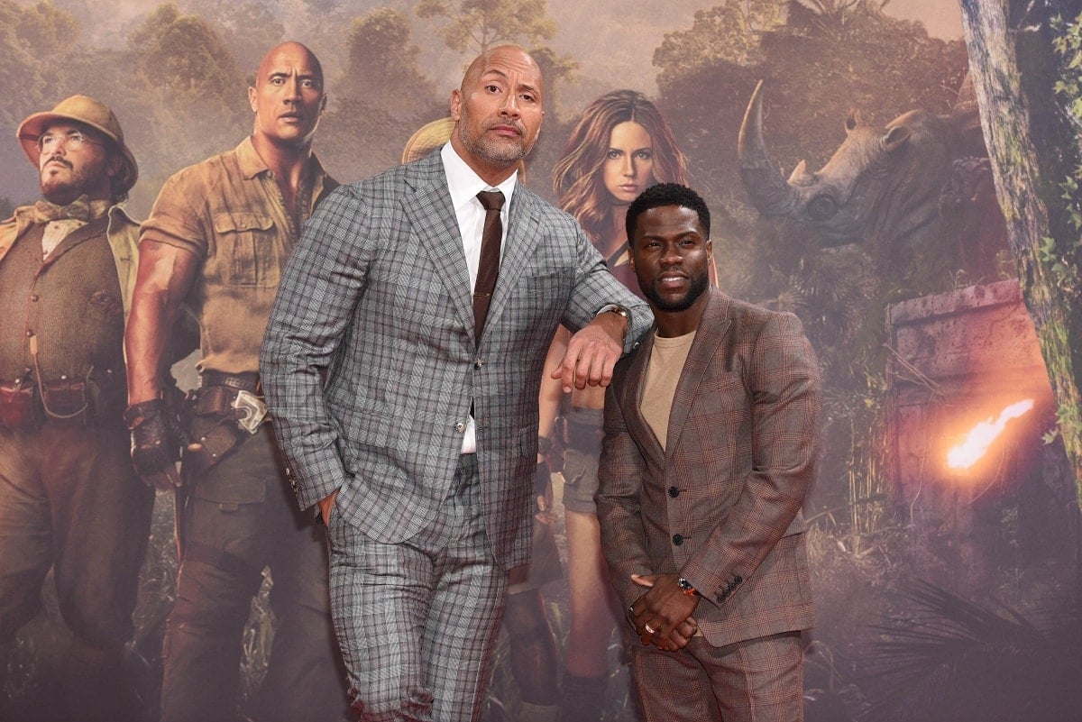 Dwayne “The Rock” Johnson and Kevin Hart at the Jumanji: Welcome to the Jungle premiere