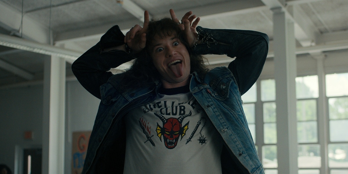 Joseph Quinn as Eddie Munson in the fourth season of Stranger Things