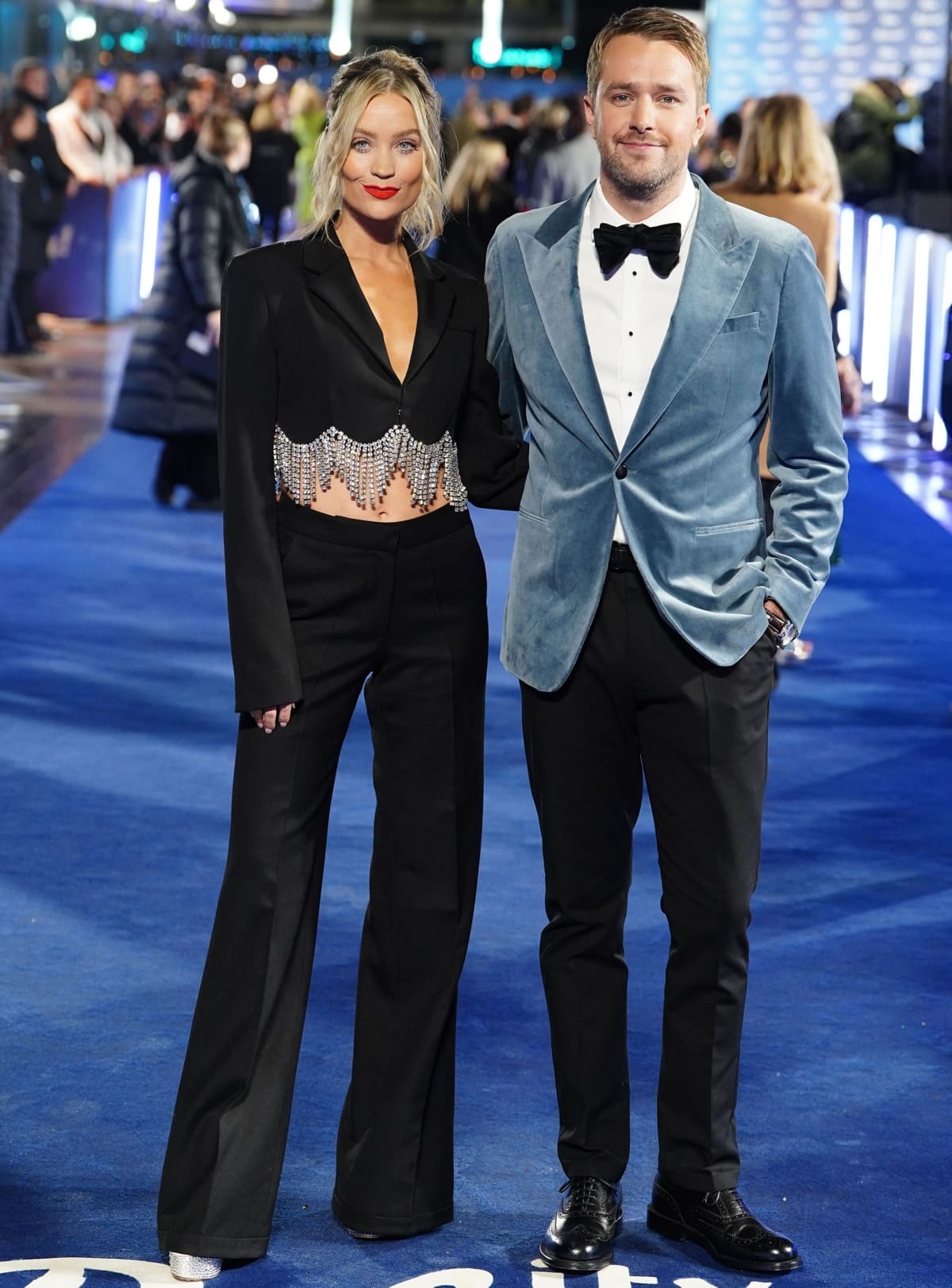 Laura Whitmore with Iain Stirling at the 2022 ITV Palooza