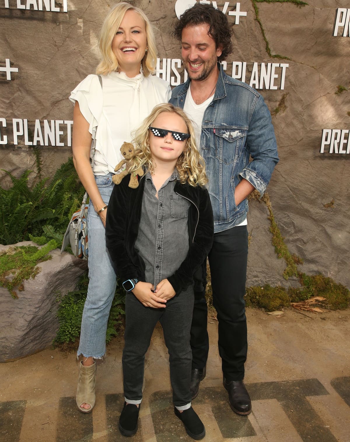 Malin Akerman with her family at the premiere of Apple TV+’s Prehistoric Planet