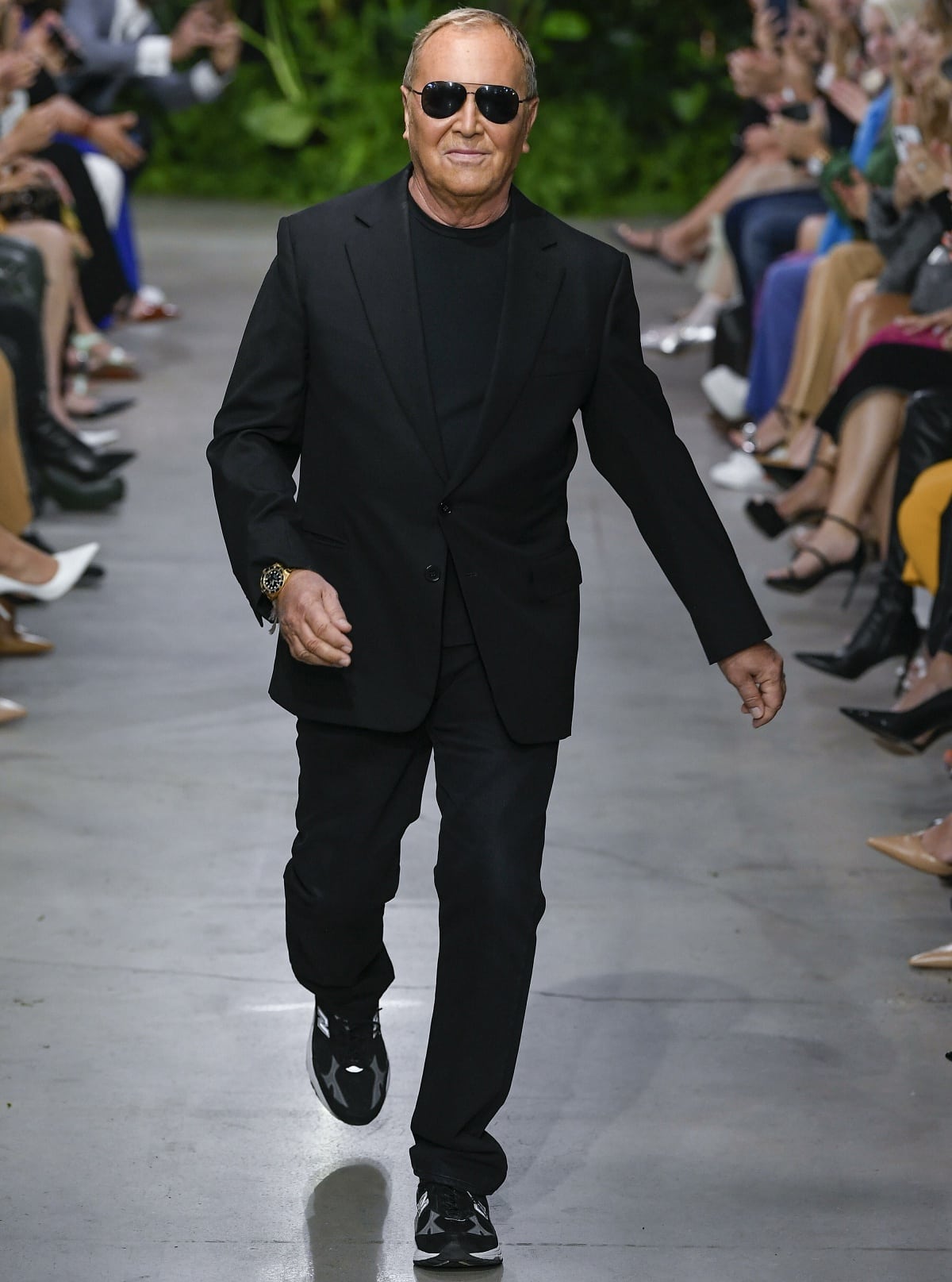 Michael Kors at the end of his Spring/Summer 2023 runway presentation during New York Fashion Week