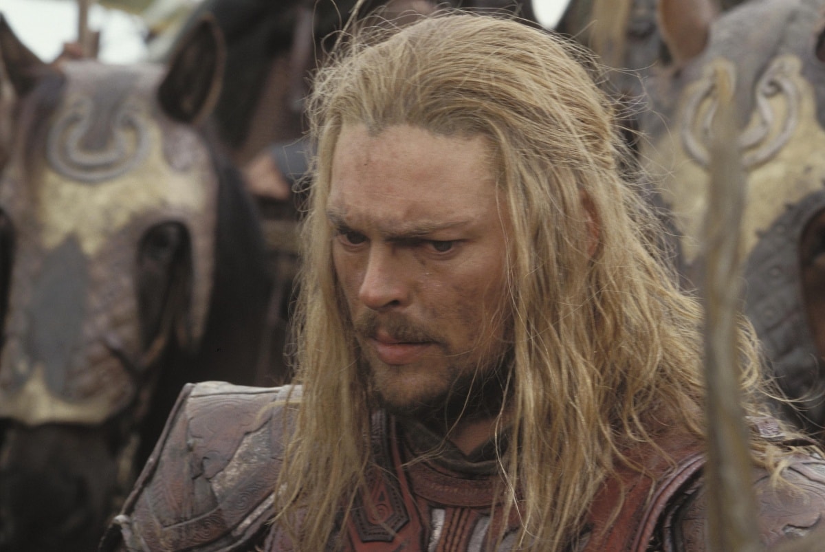 Karl Urban as Éomer in the 2002 epic fantasy adventure film The Lord of the Rings: The Two Towers