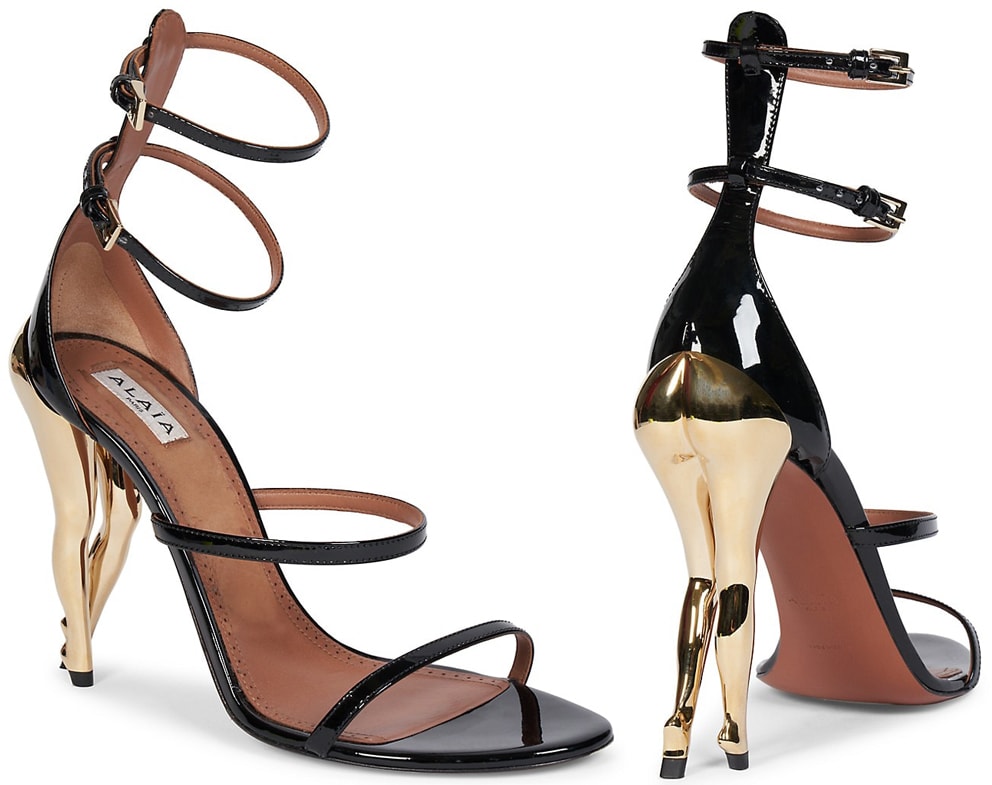 The sculptural Cabaret sandals by Alaia are inspired by the elegance and grace of Parisian cabaret dancers