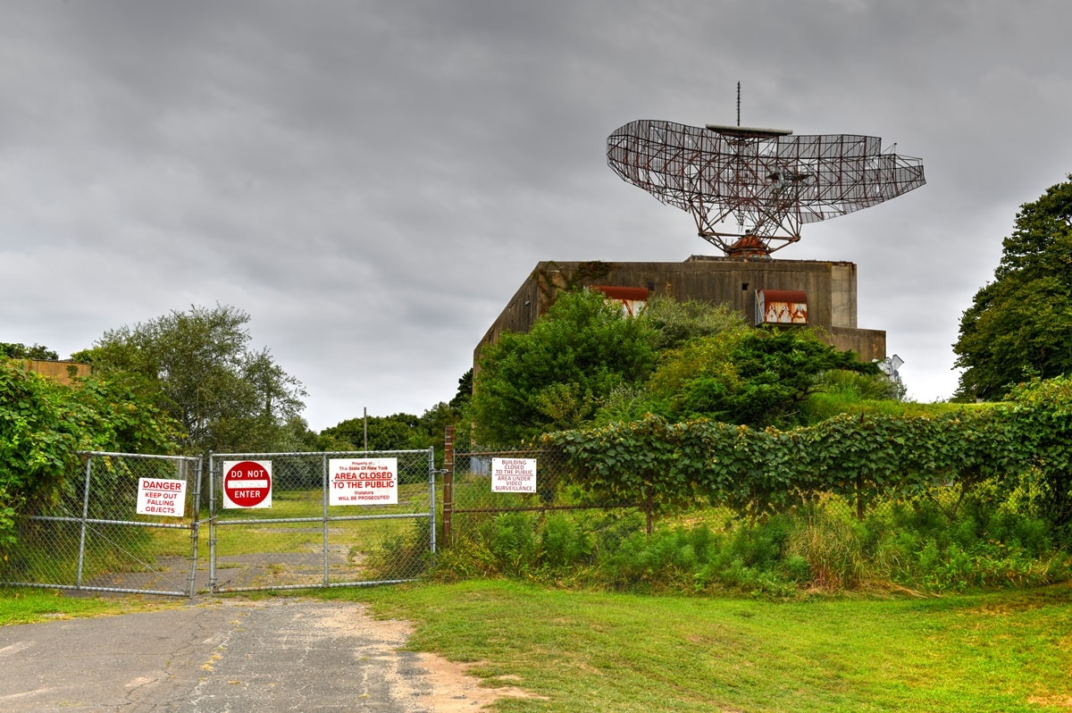 Camp Hero, a decommissioned military base located in Montauk within the Hamptons, has been the center of many conspiracy theories involving government-sanctioned human experiments involving mind control, time travel, child abduction, and hallucinogenic drug experiments