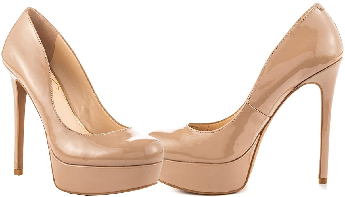 These Jessica Simpson pumps are one of the brand's most iconic designs, featuring platform soles and extra-long stilettos
