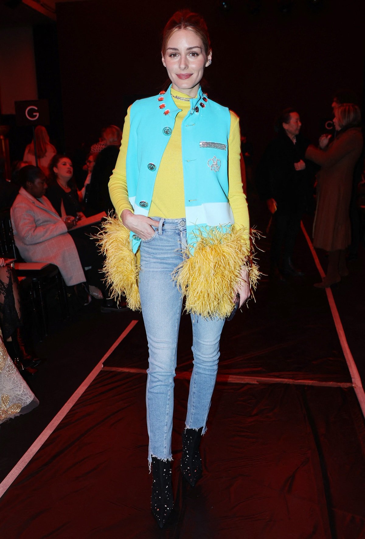 Olivia Palermo at the Georges Hobeika Paris Fashion Week show on January 23, 2023