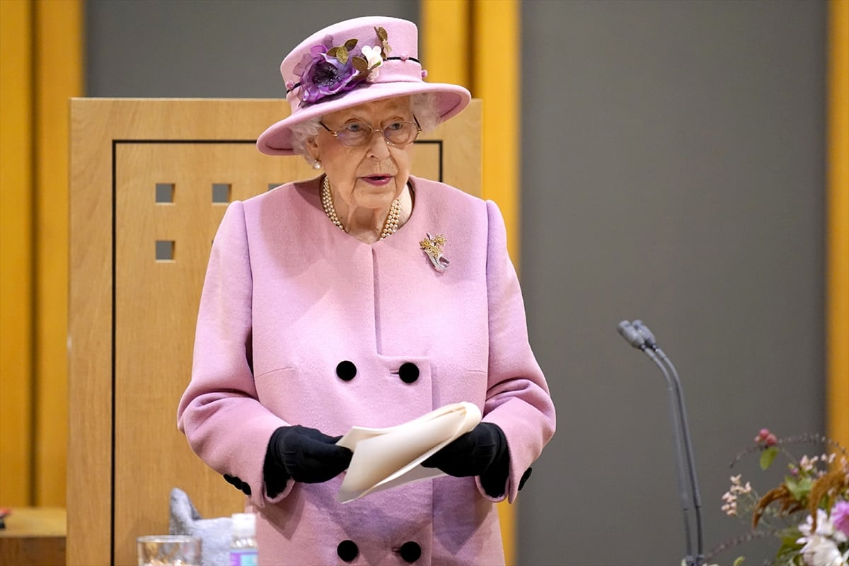 The late Queen Elizabeth II, pictured at the opening ceremony of the Sixth Session of the Senedd in 2021, was honored at the 76th EE British Academy Film Awards on February 19, 2023