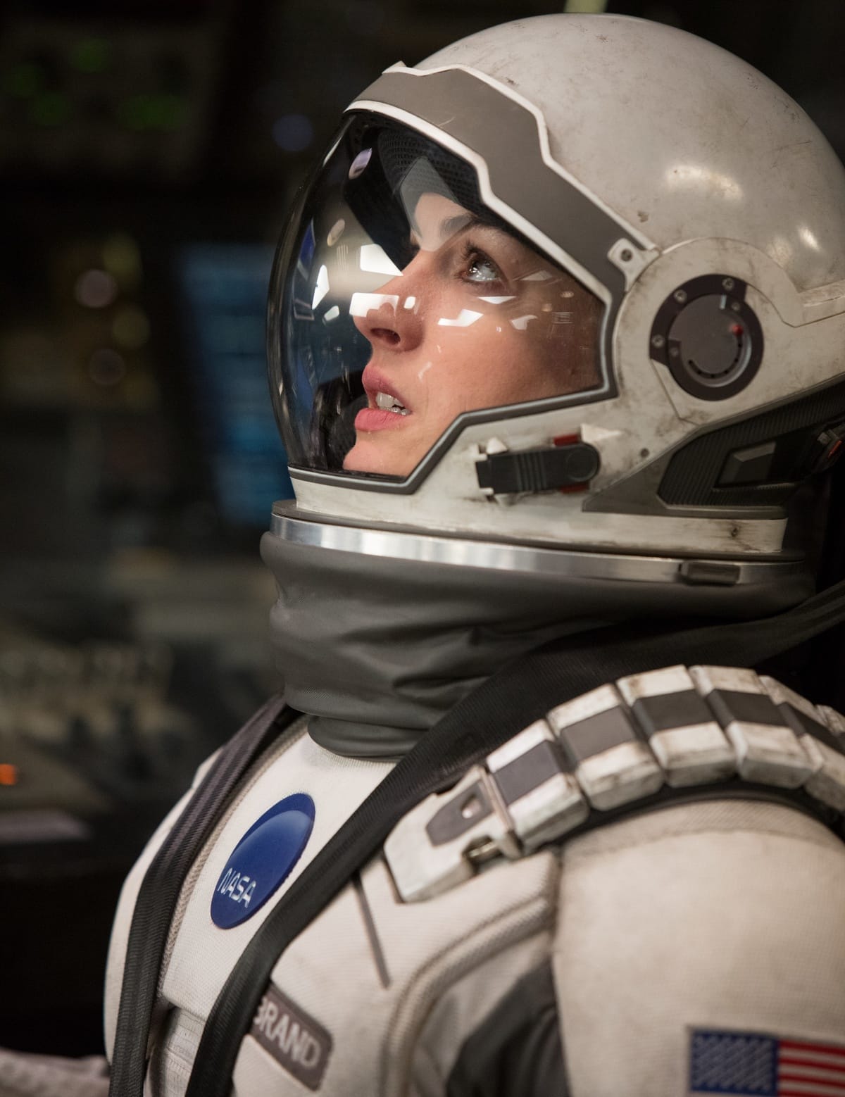 Anne Hathaway as Dr. Amelia Brand in the 2014 epic science fiction film Interstellar