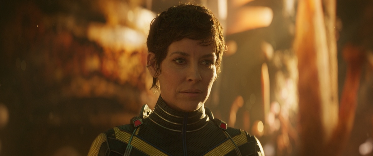 Evangeline Lilly as Hope van Dyne/The Wasp in the 2023 superhero film Ant-Man and the Wasp: Quantumania