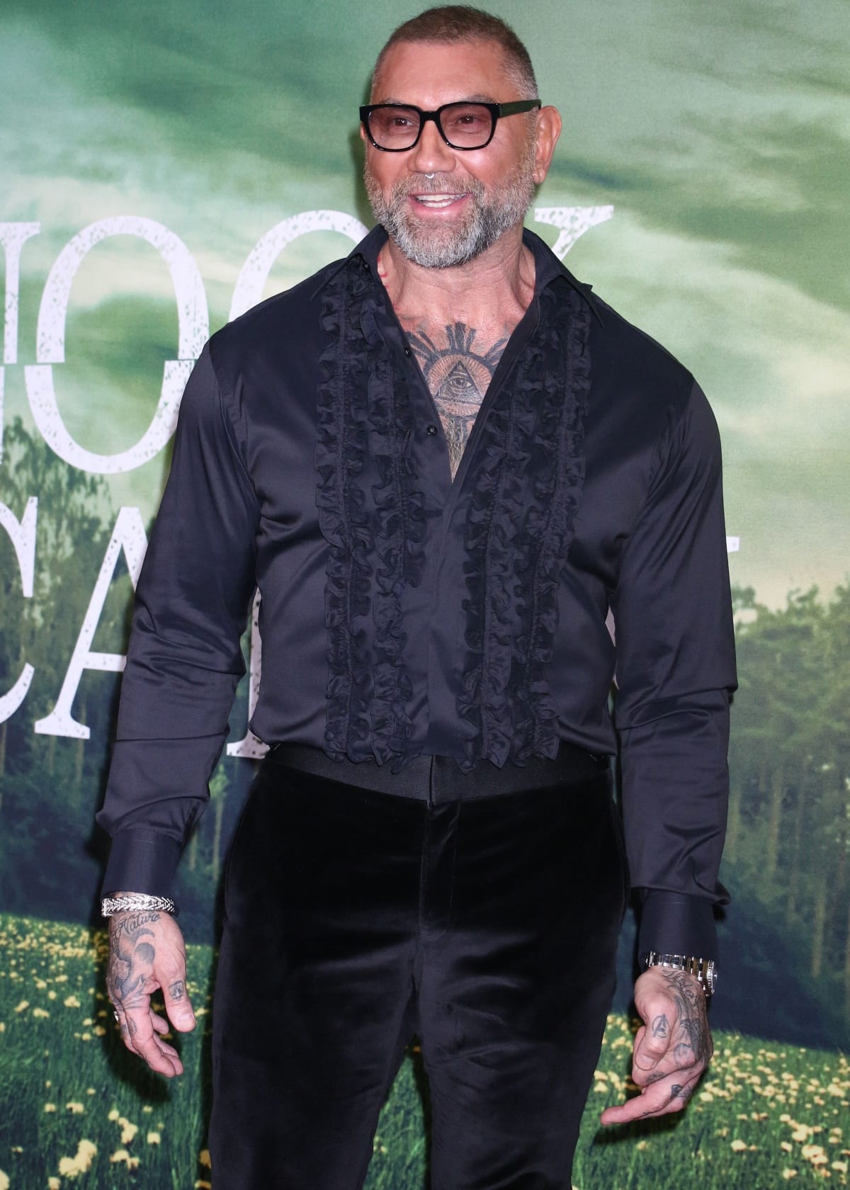 Dave Bautista at the premiere of Knock at the Cabin