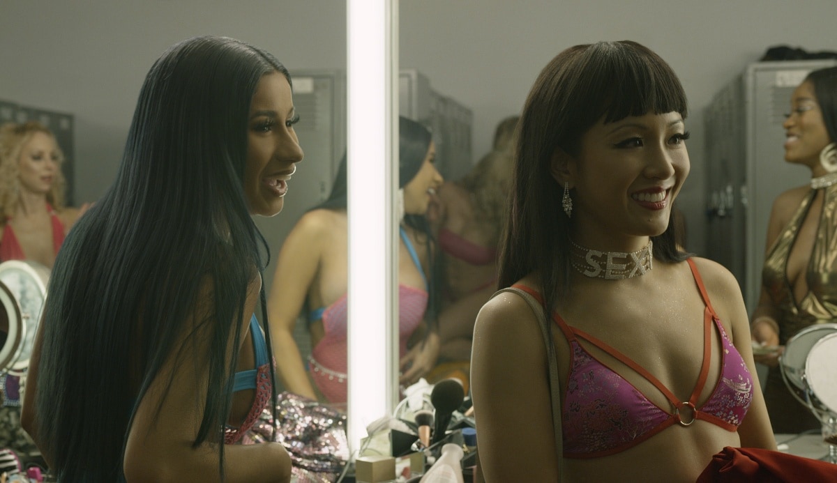 Cardi B as Diamond and Constance Wu as Destiny in the 2019 crime comedy-drama film Hustlers