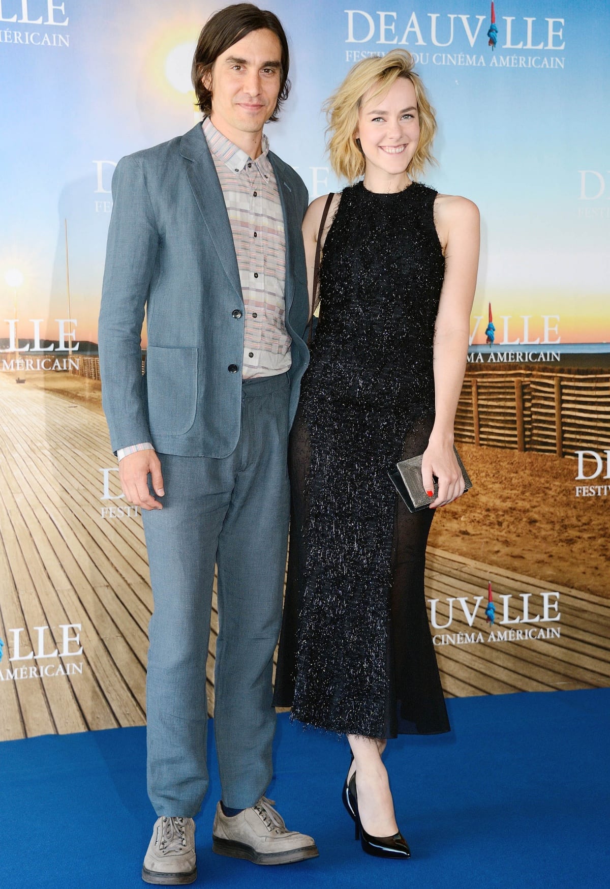 M. Blash and Jena Malone at The Wait photocall during the 39th Deauville American Film Festival