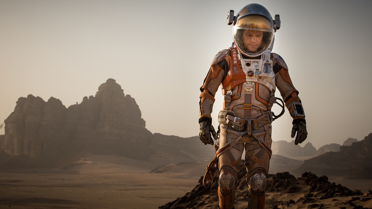 Matt Damon as Mark Watney in the 2015 science fiction film The Martian