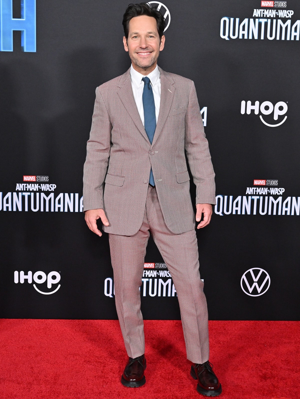 Paul Rudd wearing a Fendi suit at the premiere of Ant-Man and the Wasp: Quantumania