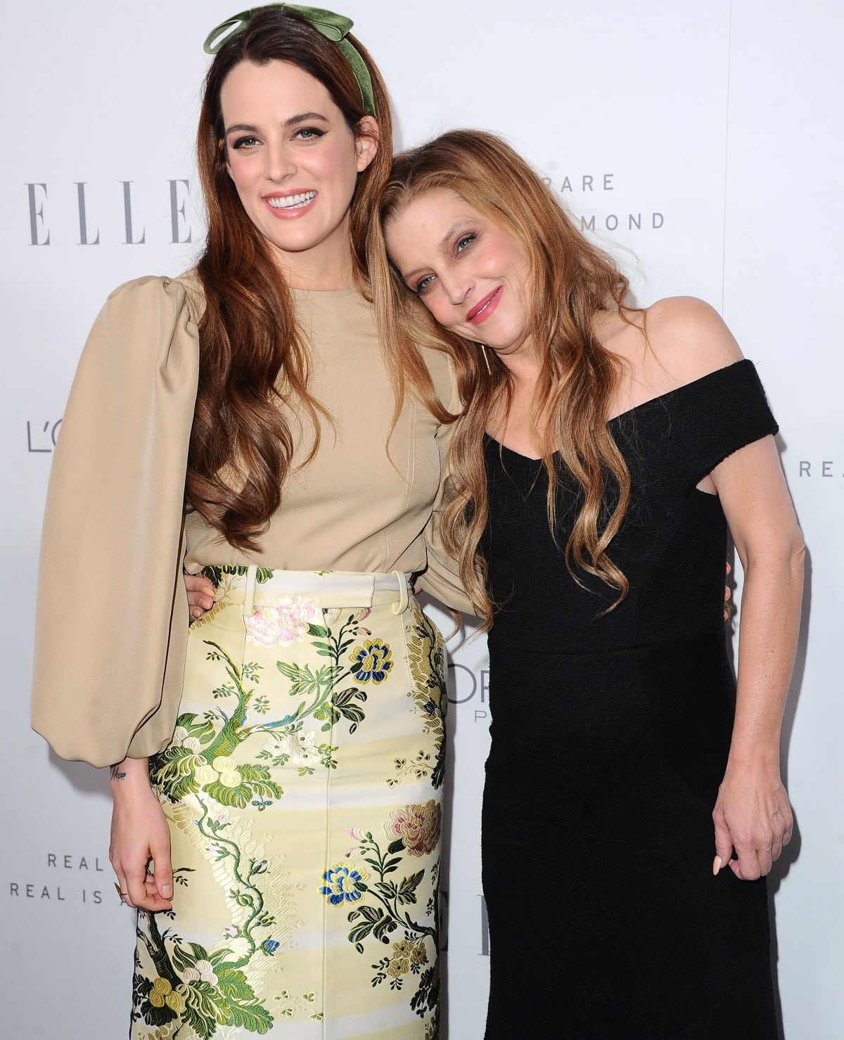 Riley Keough with mom Lisa Marie Presley at the ELLE Women in Hollywood event