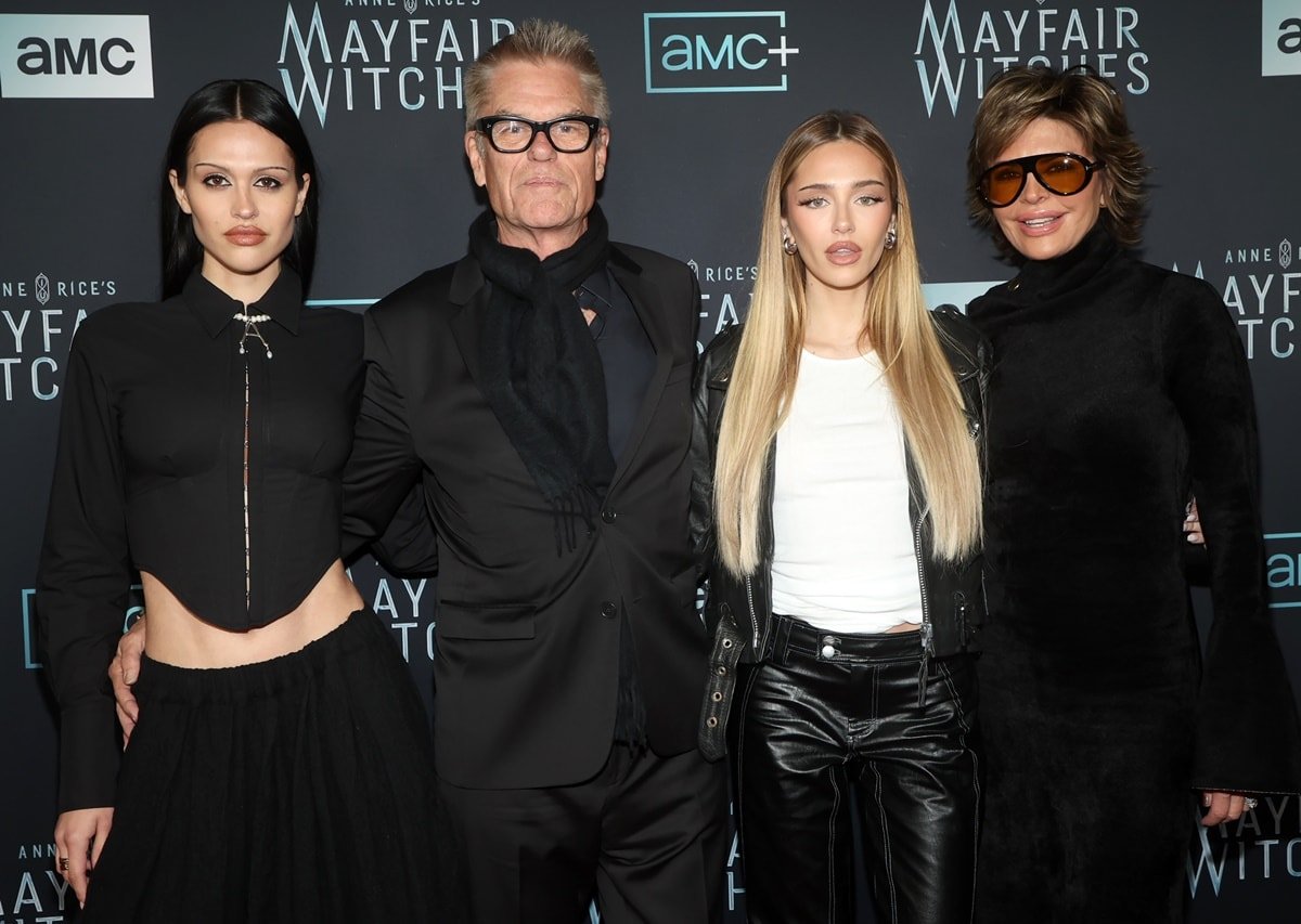 Amelia Gray Hamlin, Harry Hamlin, Lisa Rinna, and Delilah Belle Hamlin attend the Los Angeles Premiere Of AMC Networks "Anne Rice's Mayfair Witches"