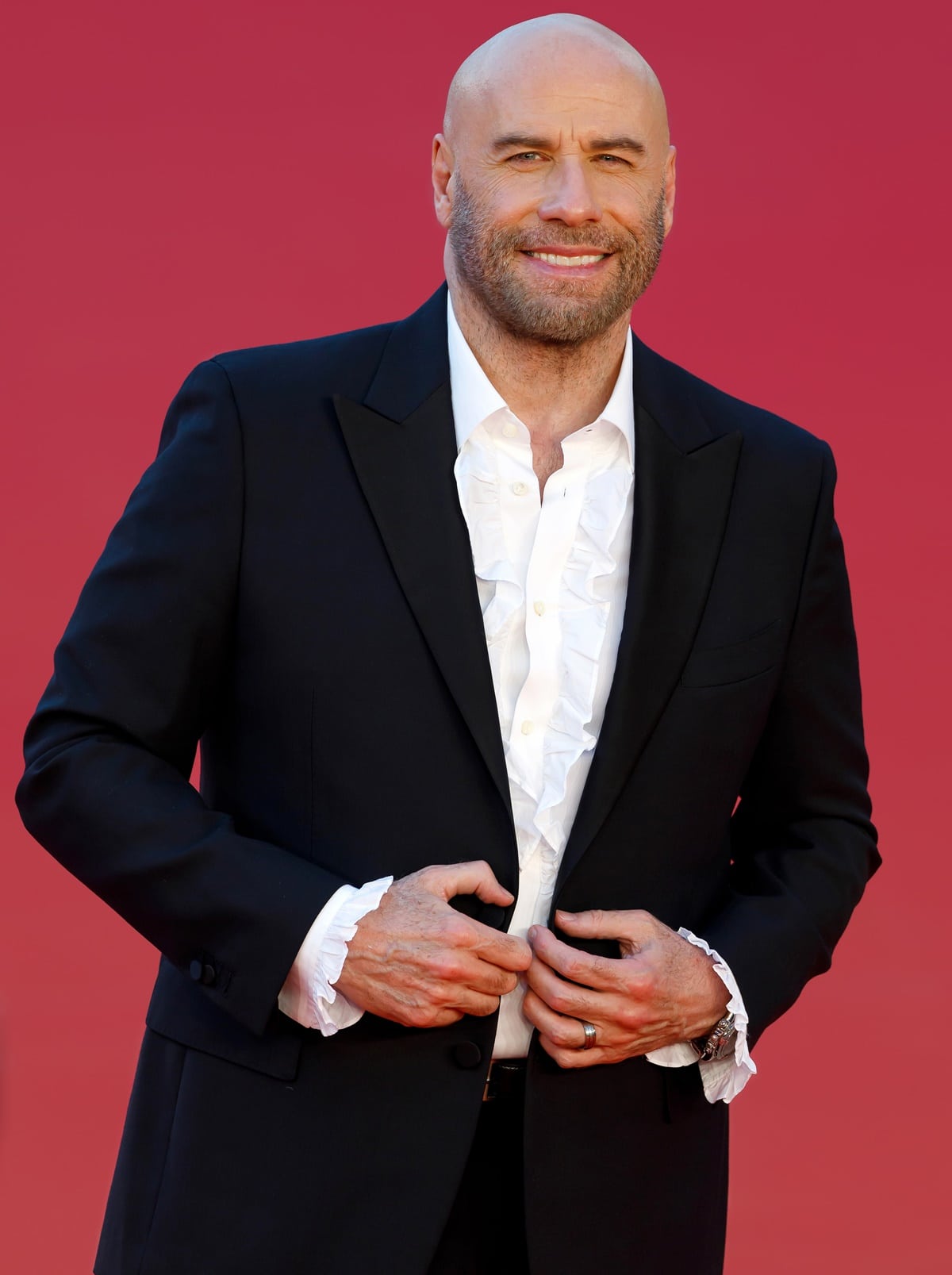 John Travolta walking the red carpet during the 14th Rome Film Festival in Rome