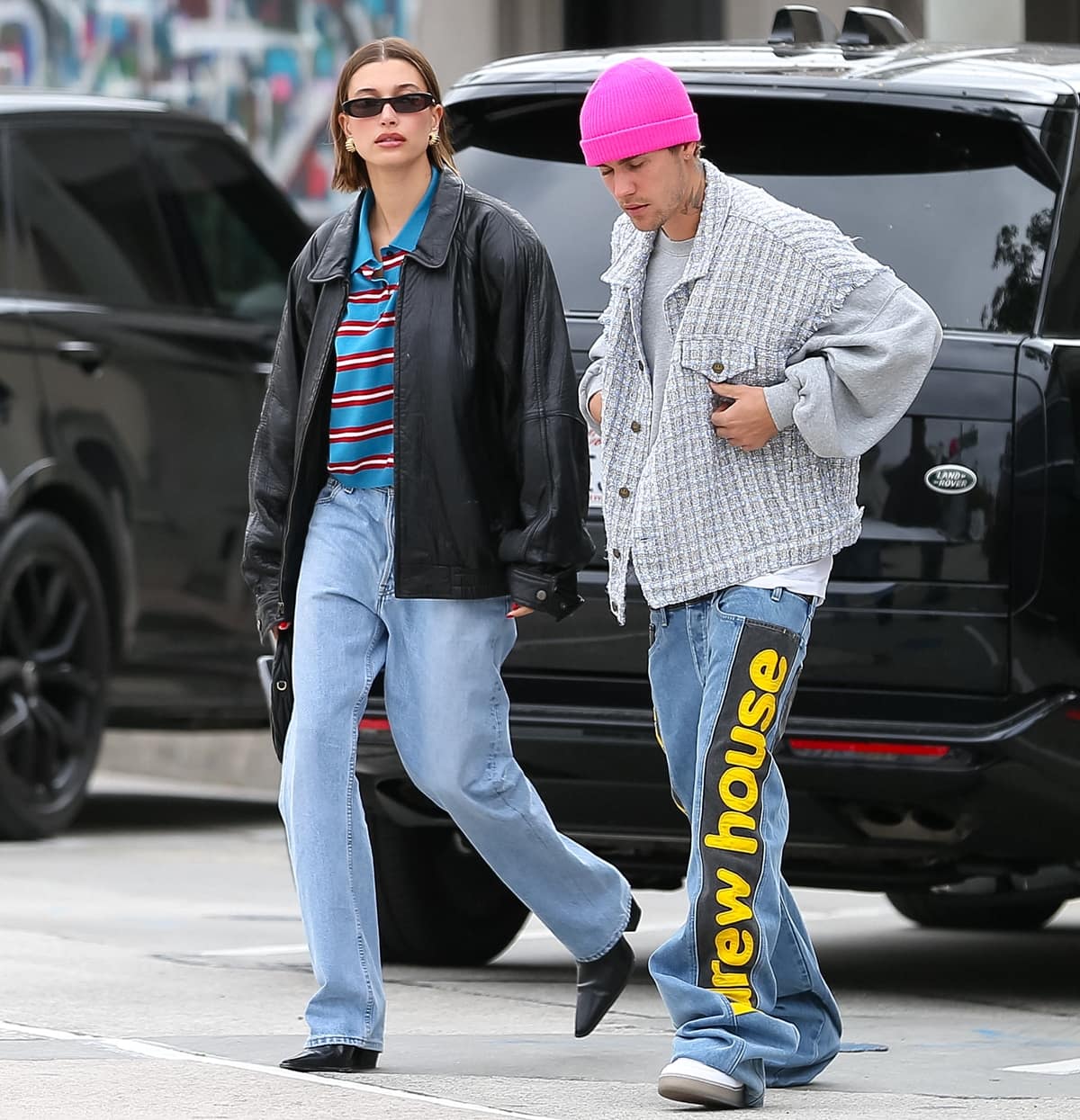 Justin Bieber and his wife Hailey Bieber in Los Angeles while running errands together