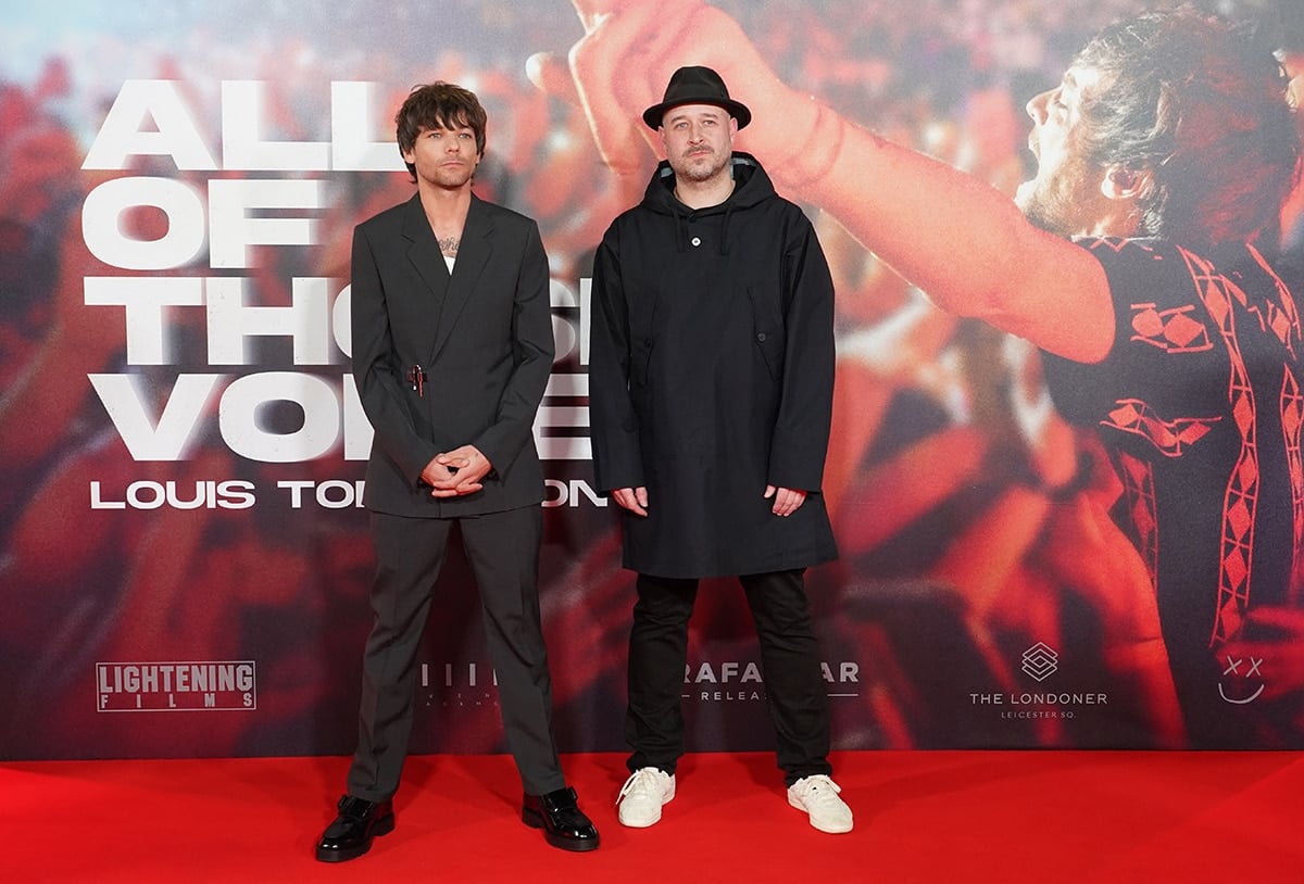 Louis Tomlinson and director Charlie Lightening at the premiere of All Of Those Voices at Cineworld in London on March 16, 2023