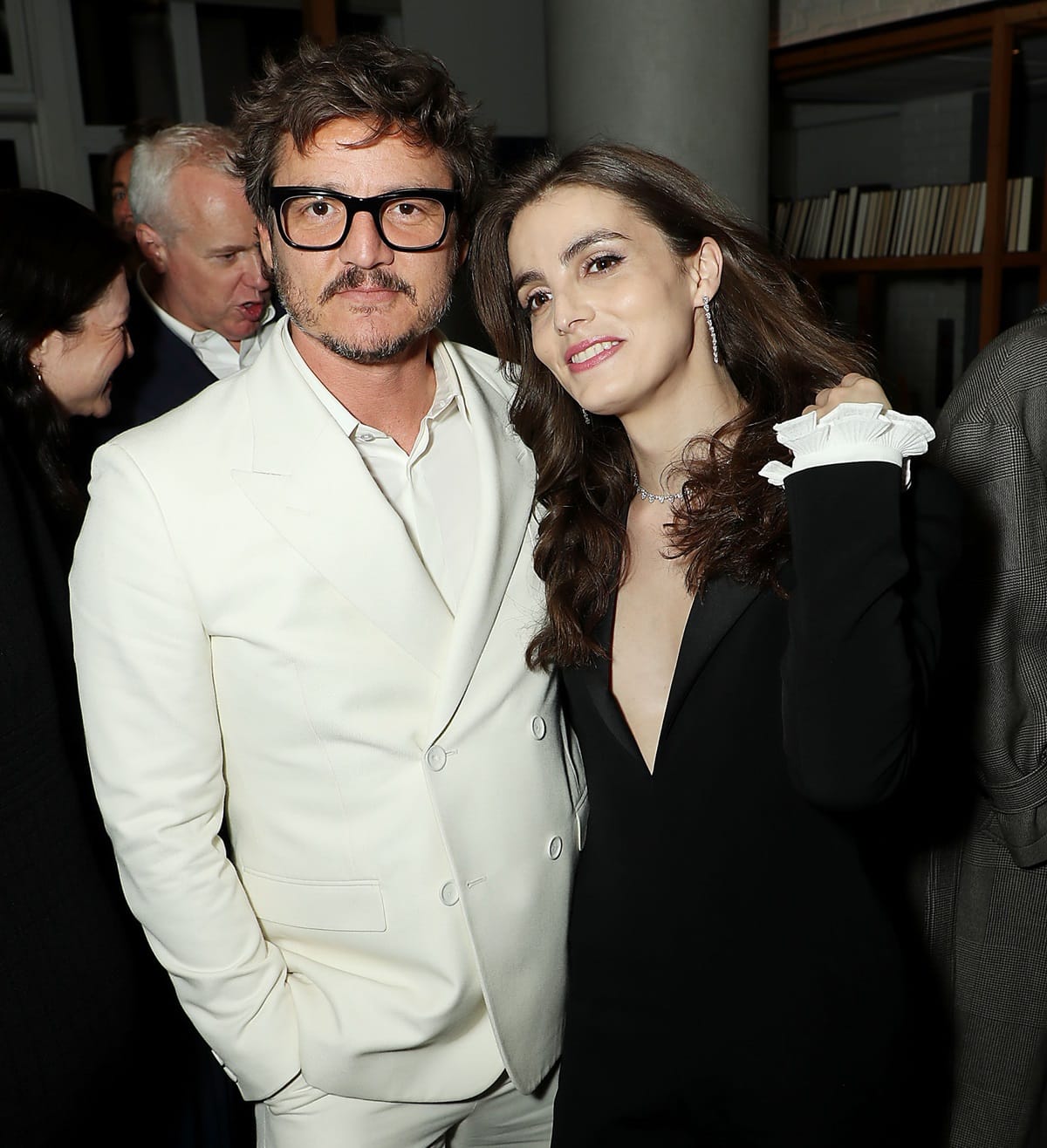 Pedro Pascal posing with his youngest sister, Lux Pascal, born in California as Lucas Balmaceda, who got her MFA at Julliard and came out as trans in 2021