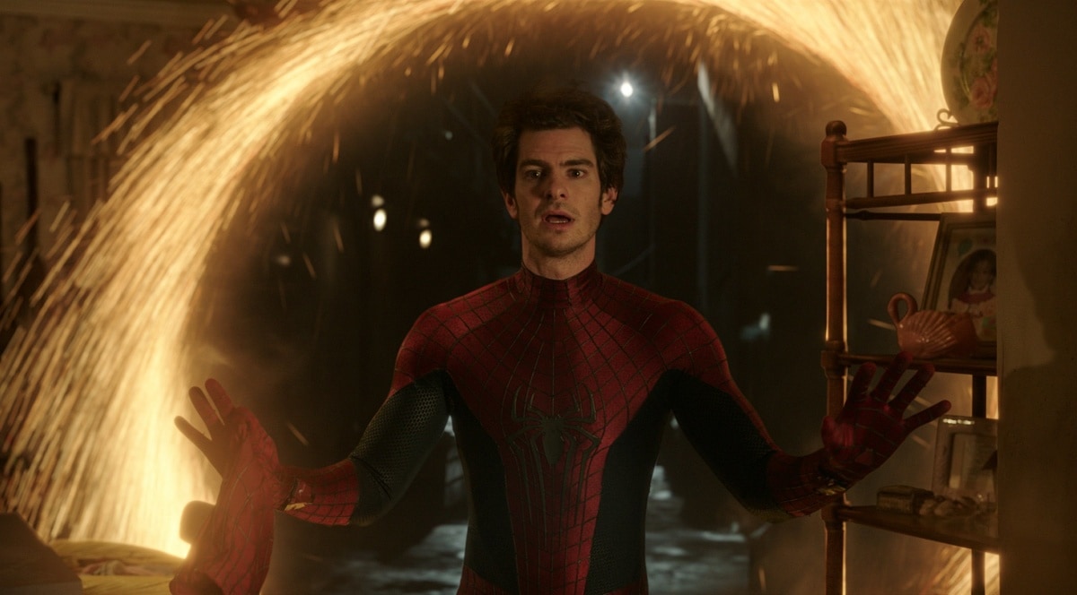Andrew Garfield as Peter Parker/Spider-Man in the 2021 superhero film Spider-Man: No Way Home
