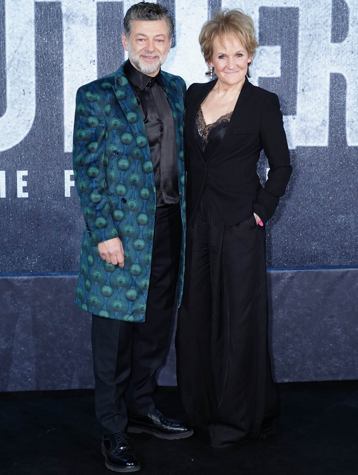 Andy Serkis cozying up to wife Lorraine Ashbourne at the world premiere of Luther: The Fallen Sun