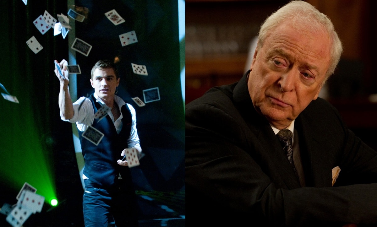 Dave Franco as Jack Wilder and Sir Michael Caine as Arthur Tressler in the 2013 heist film Now You See Me