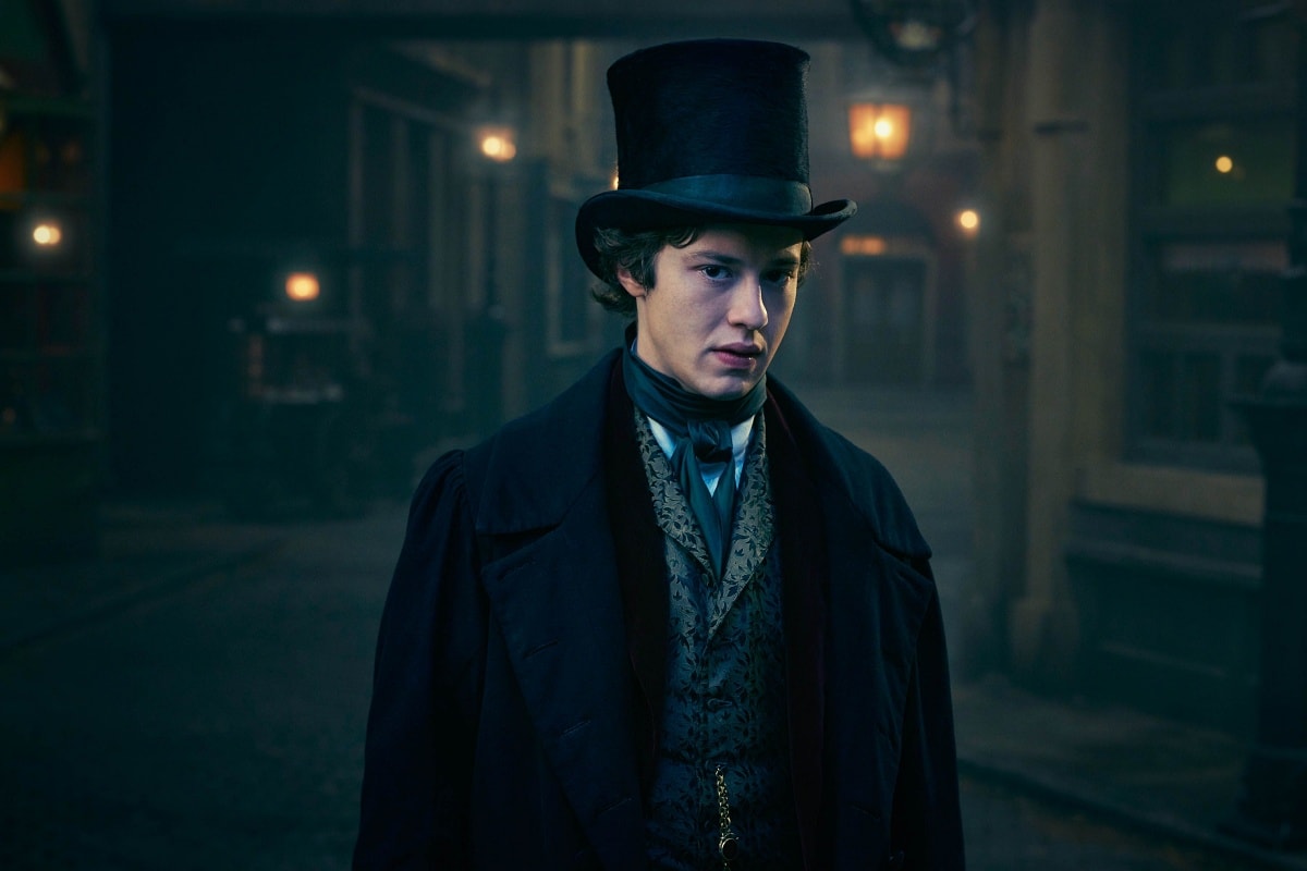 Promotional shot of Joseph Quinn as Arthur Havisham in the British drama television series Dickensian