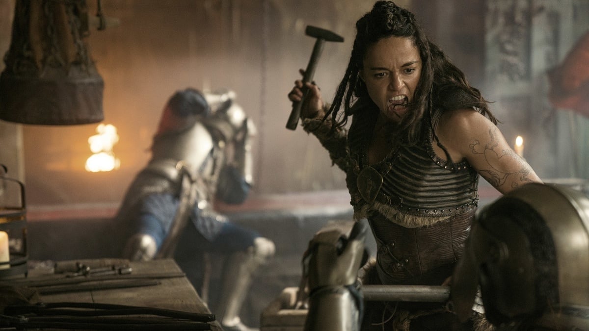 Michelle Rodriguez as Holga Kilgore in the 2023 fantasy heist action-comedy film Dungeons & Dragons: Honor Among Thieves