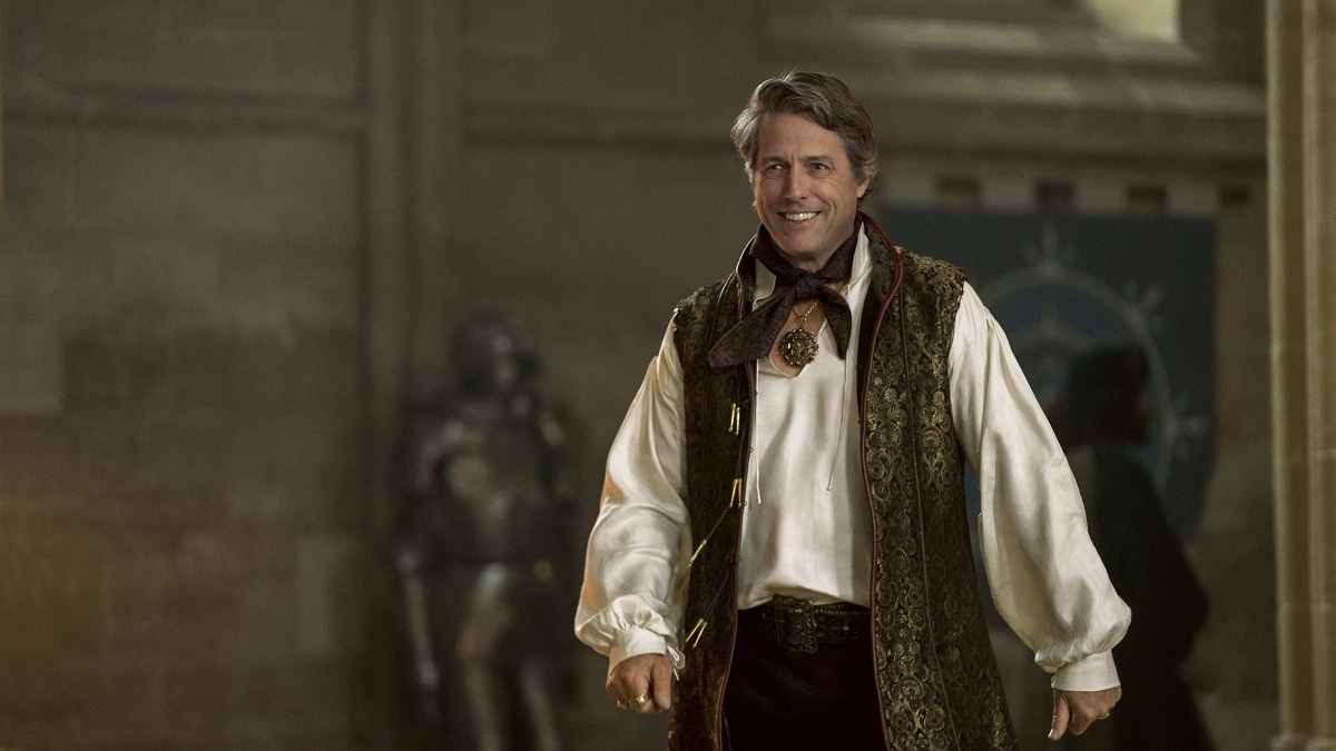 Hugh Grant as Forge Fitzwilliam in the 2023 fantasy heist action-comedy film Dungeons & Dragons: Honor Among Thieves