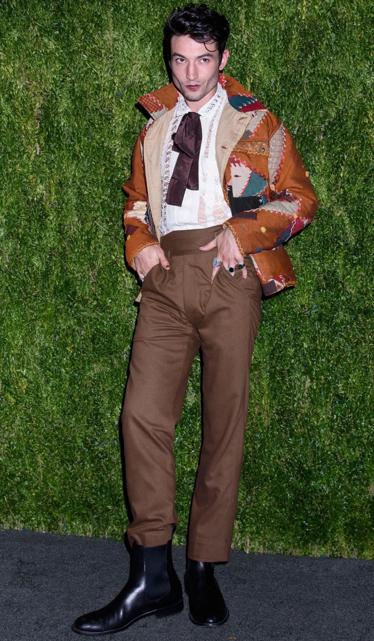 Ezra Miller attending the 2018 CFDA Vogue Fashion Fund event