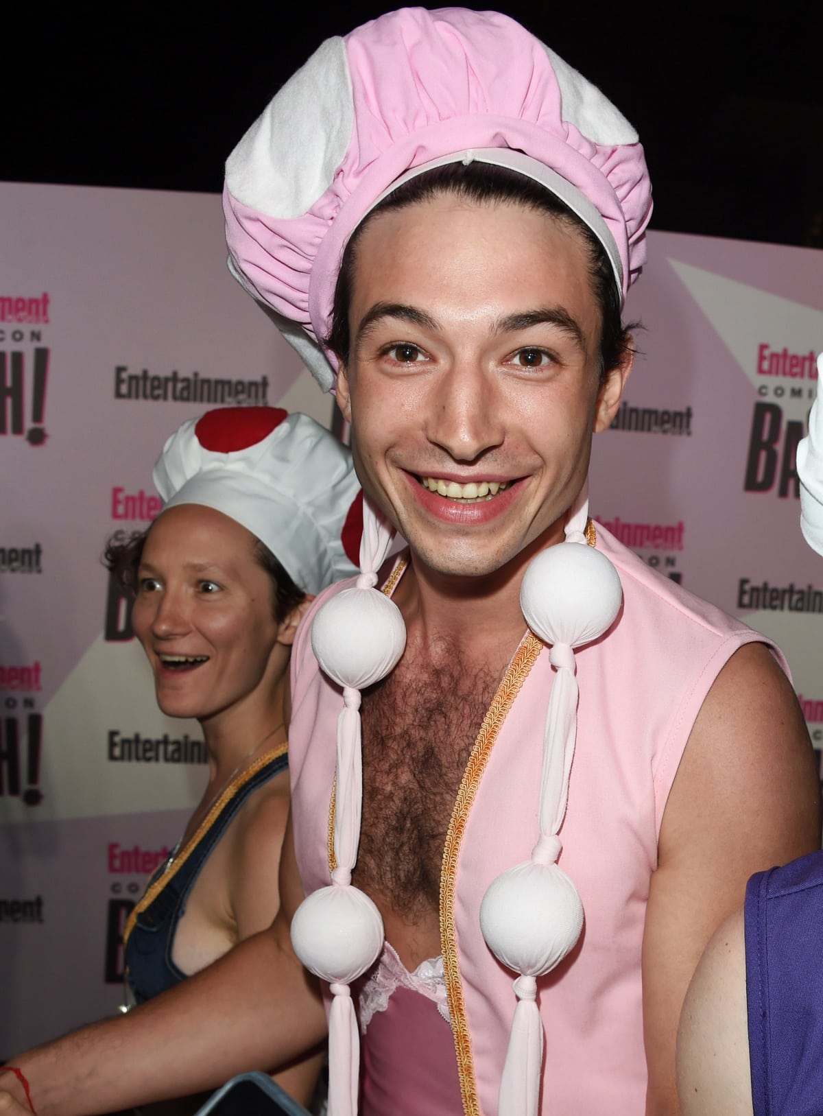 Ezra Miller in costume at the Entertainment Weekly Comic-Con Bash