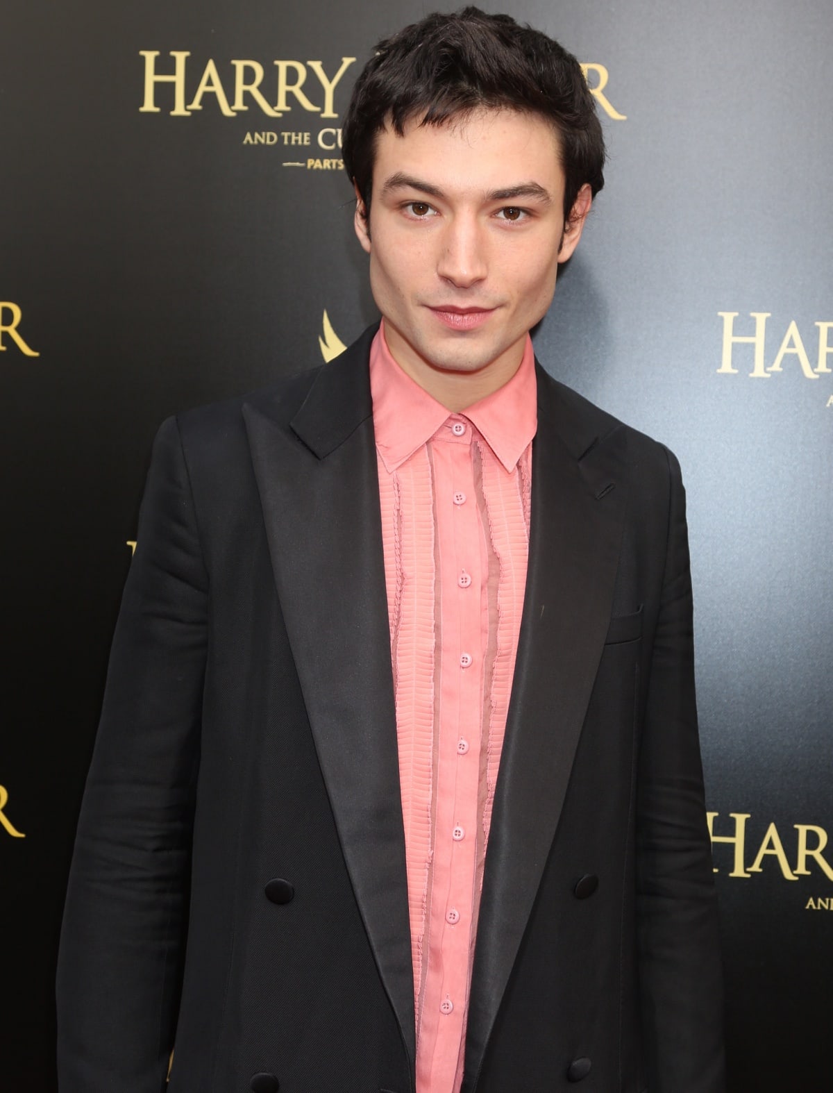 Ezra Miller arriving during opening day of Harry Potter and the Cursed Child