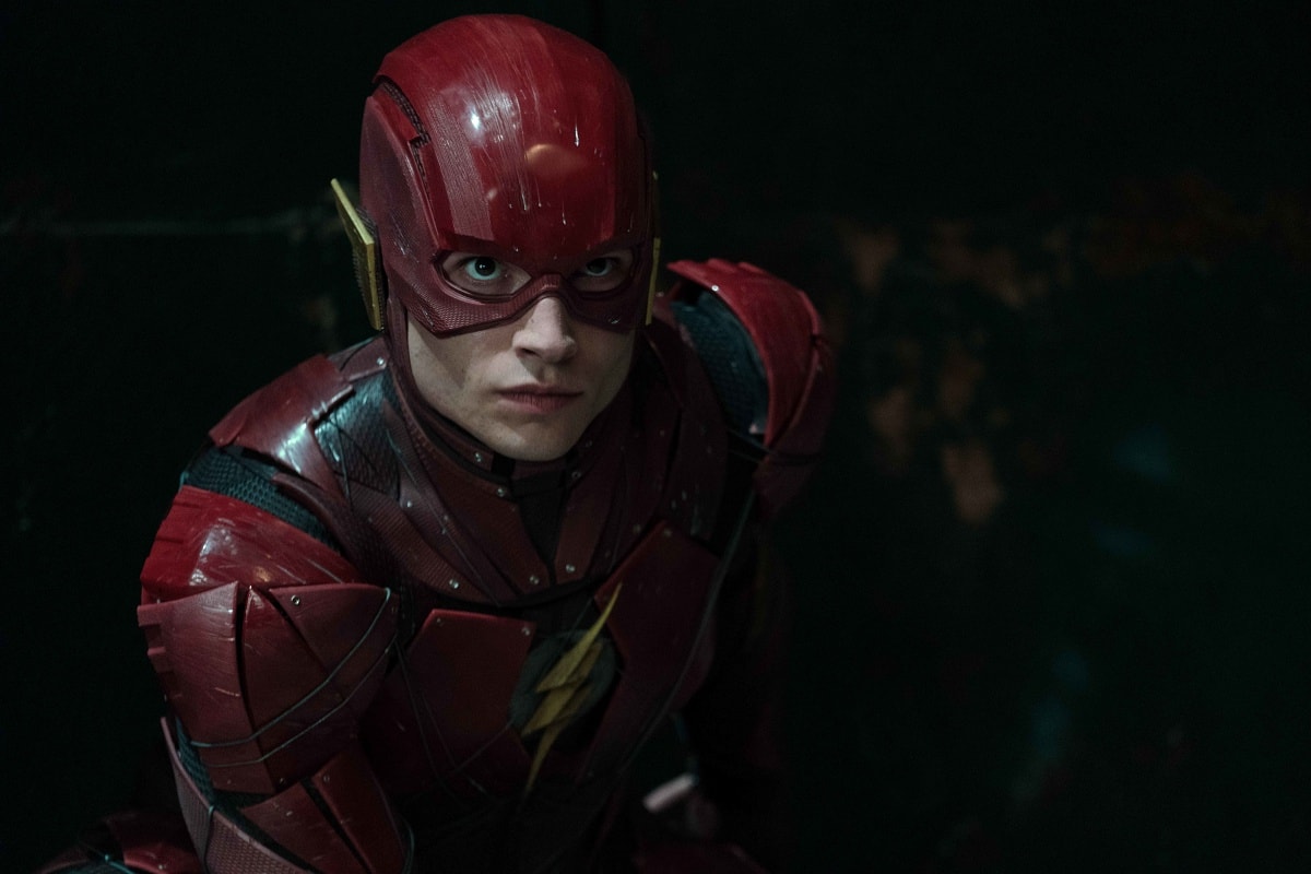 Ezra Miller as The Flash/Barry Allen in the 2017 superhero film Justice League