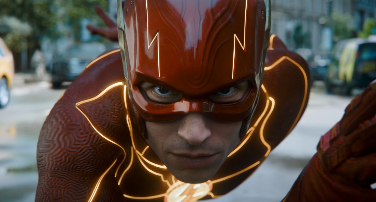 Ezra Miller as The Flash/Barry Allen in the upcoming superhero film The Flash