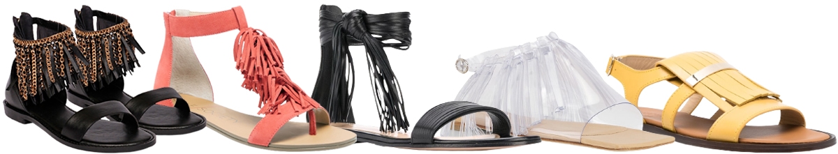 Elevate your casual outfits with festival- or beach-ready fringe sandals
